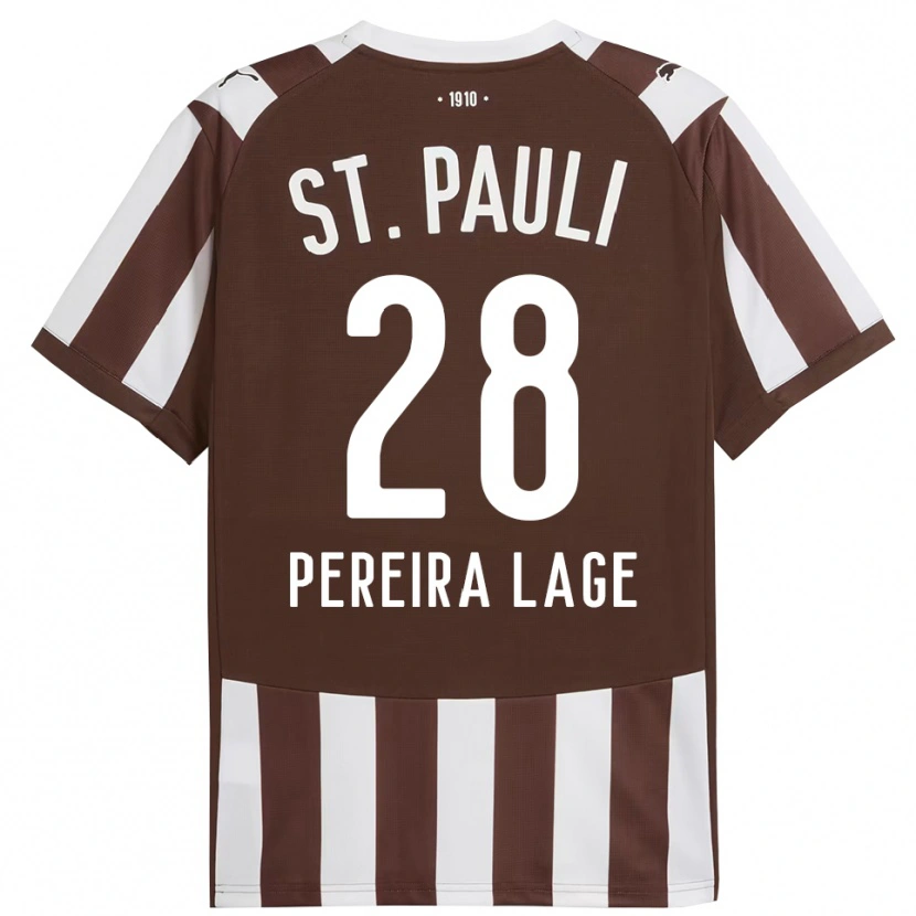 Danxen Dětské Mathias Pereira Lage #28 Kávová Bílá Domů Hráčské Dresy 2025/26 Dres