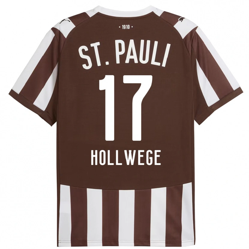 Danxen Dětské Jonah Hollwege #17 Kávová Bílá Domů Hráčské Dresy 2025/26 Dres