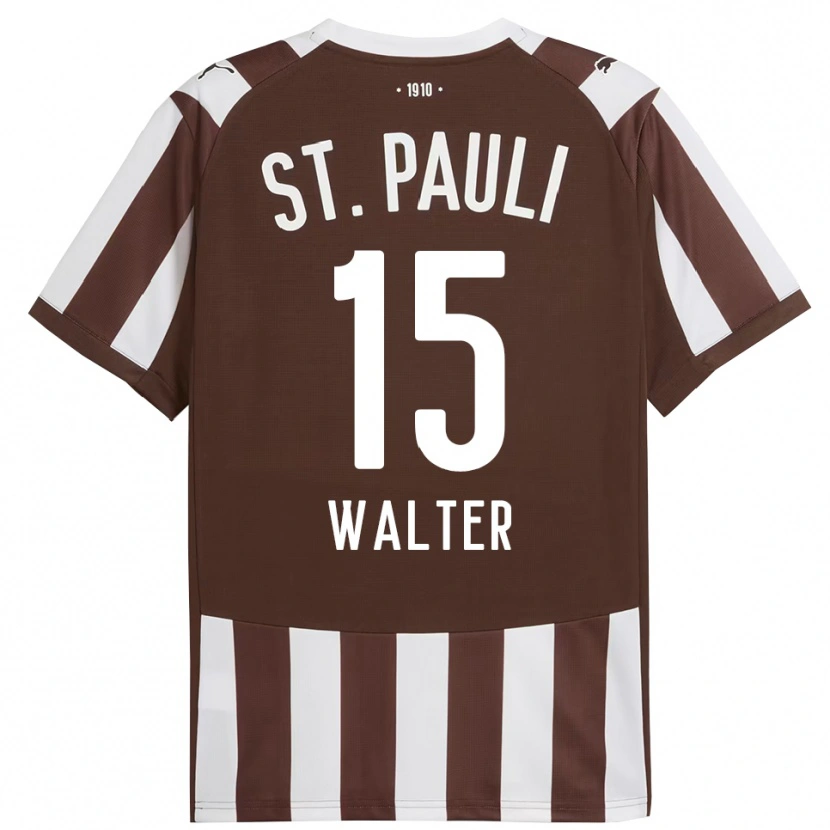 Danxen Dětské Marcel Walter #15 Kávová Bílá Domů Hráčské Dresy 2025/26 Dres