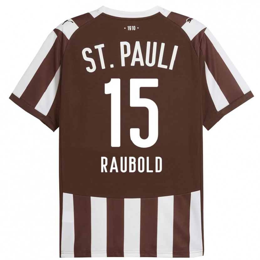Danxen Dětské Jannis Raubold #15 Kávová Bílá Domů Hráčské Dresy 2025/26 Dres