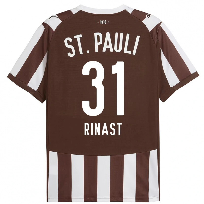 Danxen Dětské Rachel Rinast #31 Kávová Bílá Domů Hráčské Dresy 2025/26 Dres