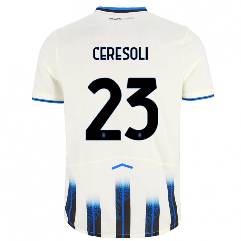 Danxen Dětské Andrea Ceresoli #23 Bílá Modrá Daleko Hráčské Dresy 2025/26 Dres