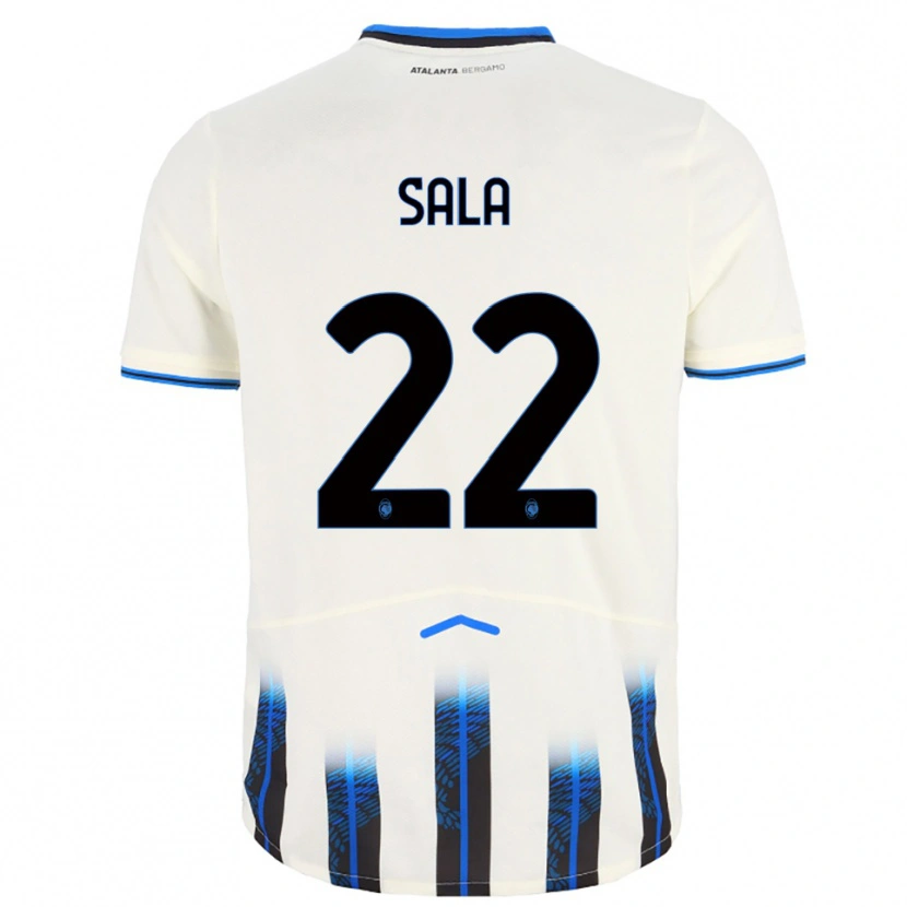 Danxen Dětské Lorenzo Sala #22 Bílá Modrá Daleko Hráčské Dresy 2025/26 Dres