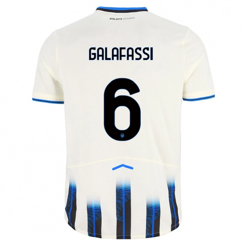 Danxen Dětské Filippo Galafassi #6 Bílá Modrá Daleko Hráčské Dresy 2025/26 Dres