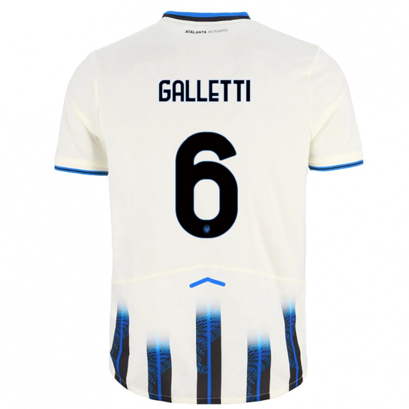 Danxen Dětské Elia Galletti #6 Bílá Modrá Daleko Hráčské Dresy 2025/26 Dres