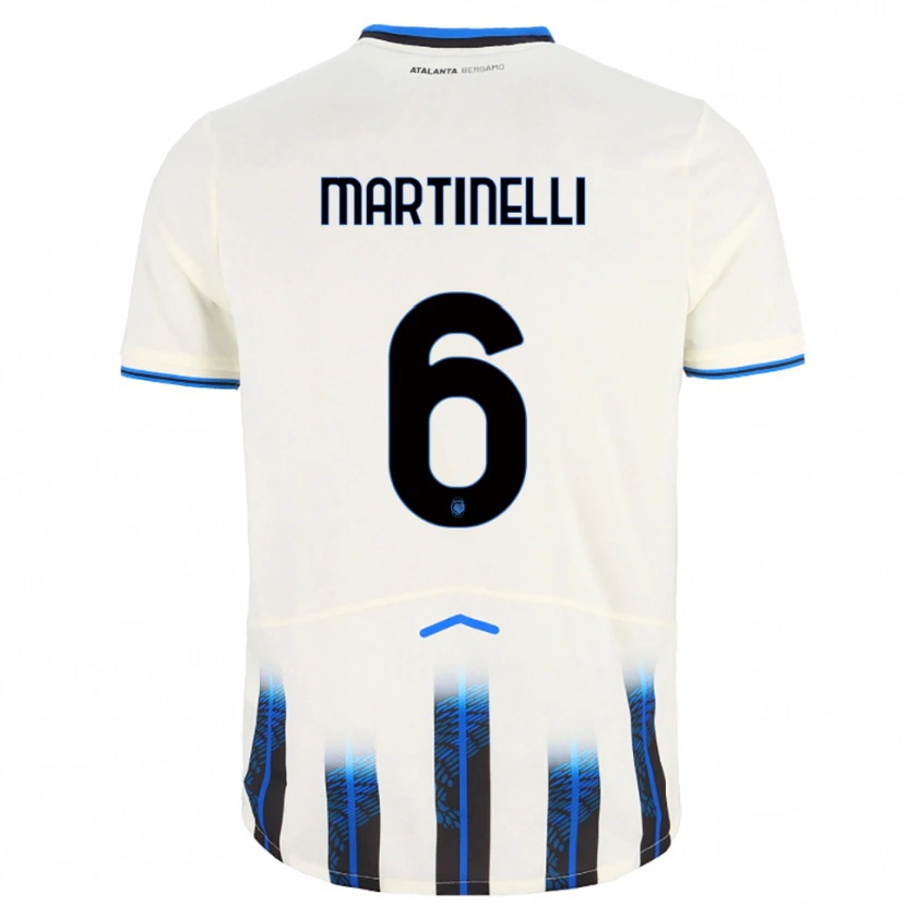 Danxen Dětské Gabriel Martinelli #6 Bílá Modrá Daleko Hráčské Dresy 2025/26 Dres