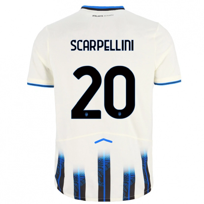 Danxen Dětské Andrea Scarpellini #20 Bílá Modrá Daleko Hráčské Dresy 2025/26 Dres