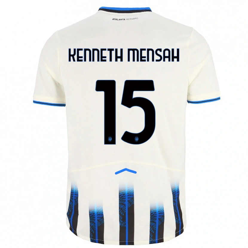 Danxen Dětské Anthony Mensah #15 Bílá Modrá Daleko Hráčské Dresy 2025/26 Dres