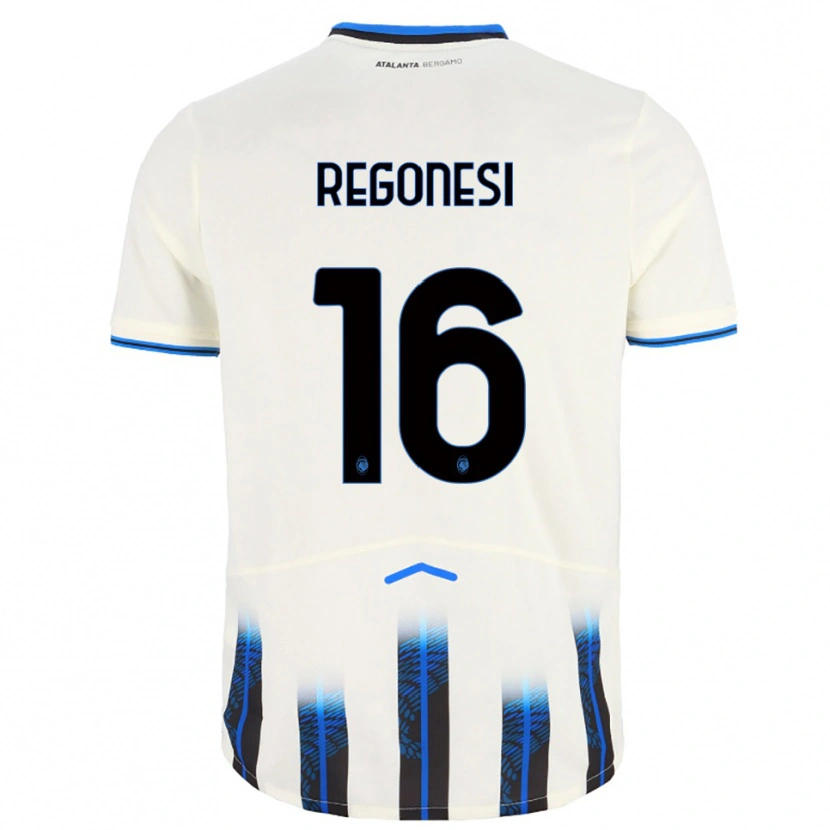 Danxen Dětské Nicolò Regonesi #16 Bílá Modrá Daleko Hráčské Dresy 2025/26 Dres