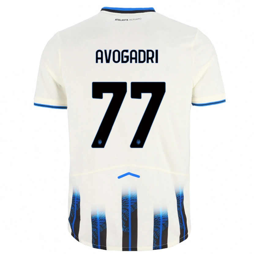 Danxen Dětské Lorenzo Avogadri #77 Bílá Modrá Daleko Hráčské Dresy 2025/26 Dres