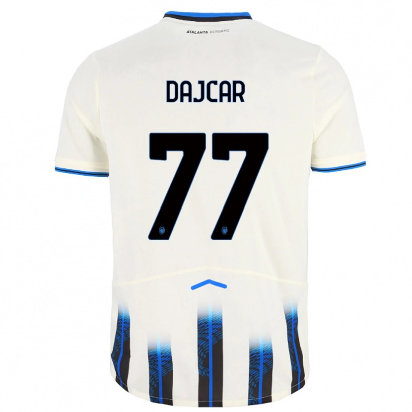 Danxen Dětské Matevz Dajcar #77 Bílá Modrá Daleko Hráčské Dresy 2025/26 Dres