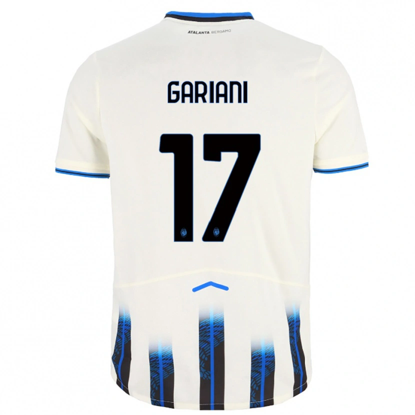 Danxen Dětské Niccolò Gariani #17 Bílá Modrá Daleko Hráčské Dresy 2025/26 Dres