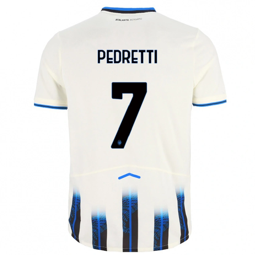 Danxen Dětské Mattia Pedretti #7 Bílá Modrá Daleko Hráčské Dresy 2025/26 Dres