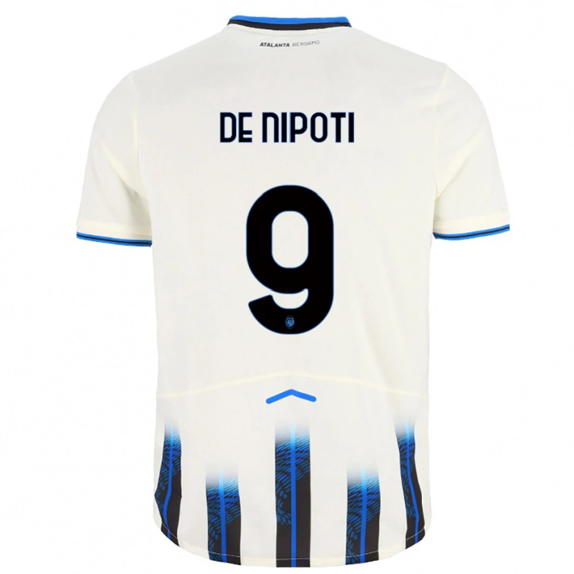 Danxen Dětské Tommaso De Nipoti #9 Bílá Modrá Daleko Hráčské Dresy 2025/26 Dres
