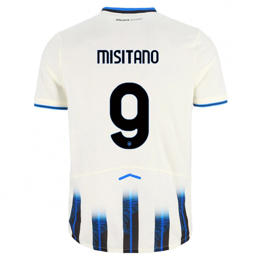 Danxen Dětské Giulio Misitano #9 Bílá Modrá Daleko Hráčské Dresy 2025/26 Dres