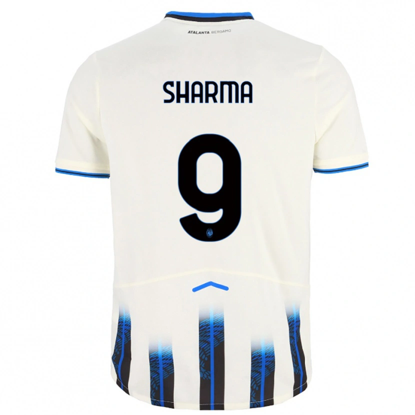 Danxen Dětské Rahul Sharma #9 Bílá Modrá Daleko Hráčské Dresy 2025/26 Dres