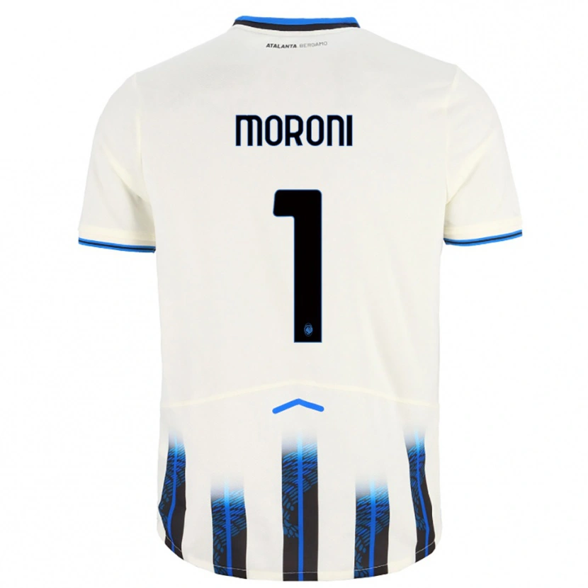 Danxen Dětské Tommaso Moroni #1 Bílá Modrá Daleko Hráčské Dresy 2025/26 Dres