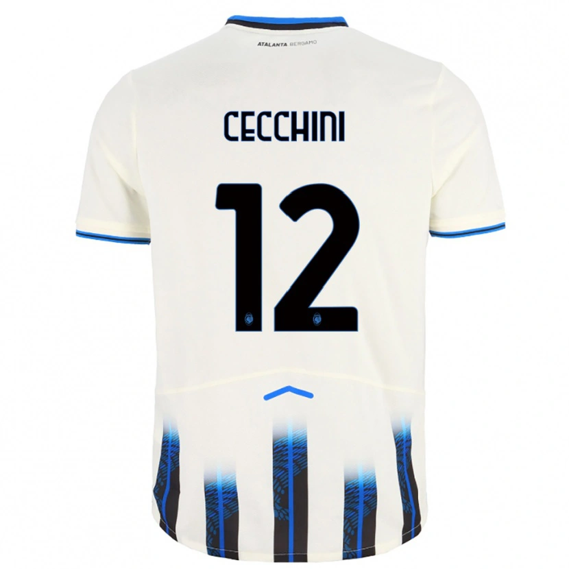 Danxen Dětské Filippo Cecchini #12 Bílá Modrá Daleko Hráčské Dresy 2025/26 Dres