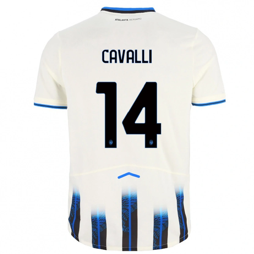 Danxen Dětské Tommaso Cavalli #14 Bílá Modrá Daleko Hráčské Dresy 2025/26 Dres