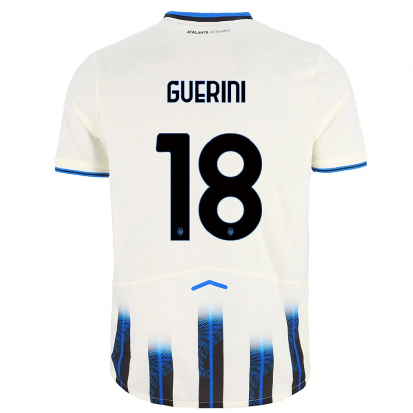 Danxen Dětské Alessio Guerini #18 Bílá Modrá Daleko Hráčské Dresy 2025/26 Dres