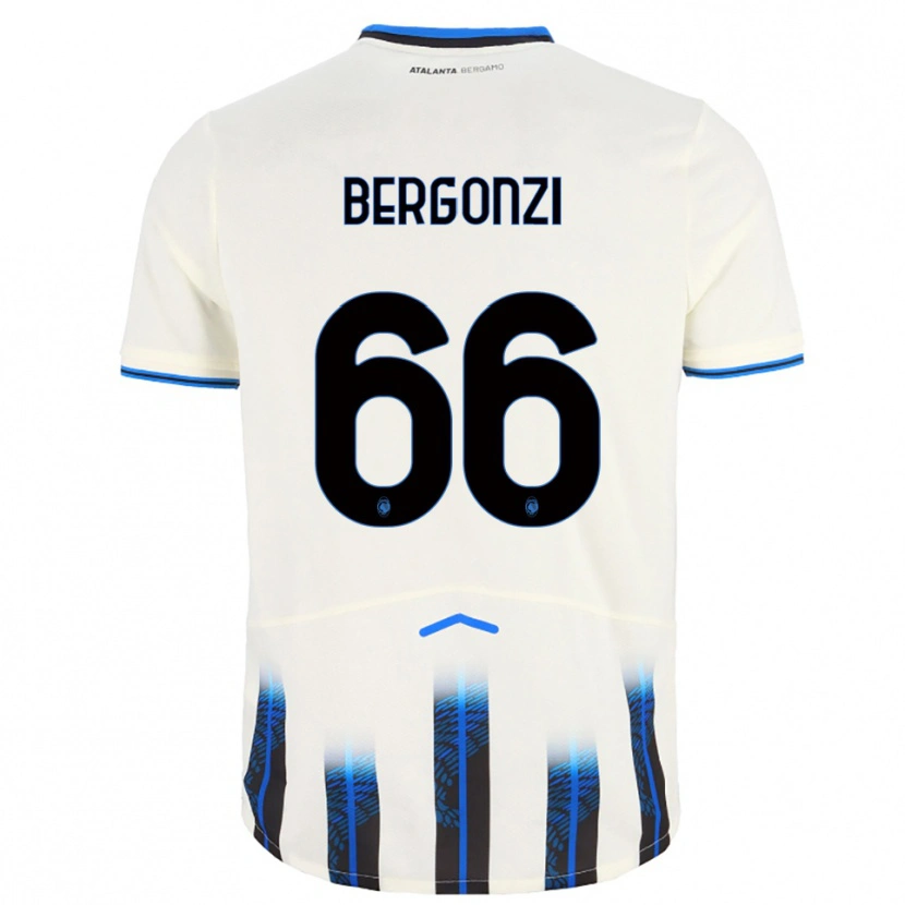 Danxen Dětské Federico Bergonzi #66 Bílá Modrá Daleko Hráčské Dresy 2025/26 Dres