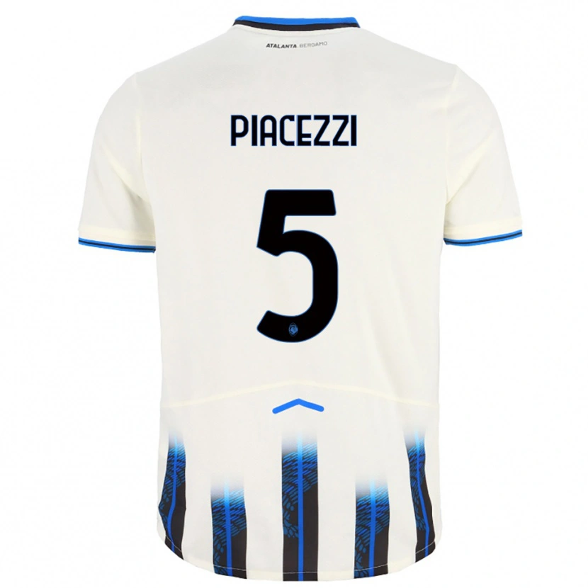 Danxen Dětské Eleonora Piacezzi #5 Bílá Modrá Daleko Hráčské Dresy 2025/26 Dres