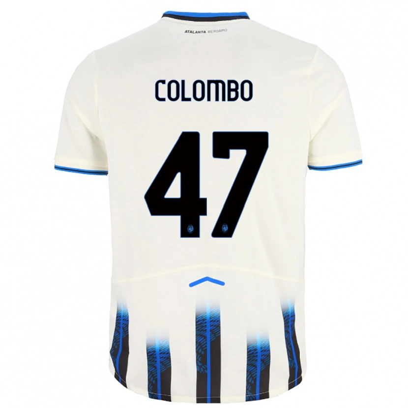 Danxen Dětské Matteo Colombo #47 Bílá Modrá Daleko Hráčské Dresy 2025/26 Dres
