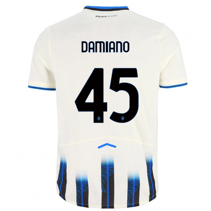 Danxen Dětské Vincenzo Damiano #45 Bílá Modrá Daleko Hráčské Dresy 2025/26 Dres