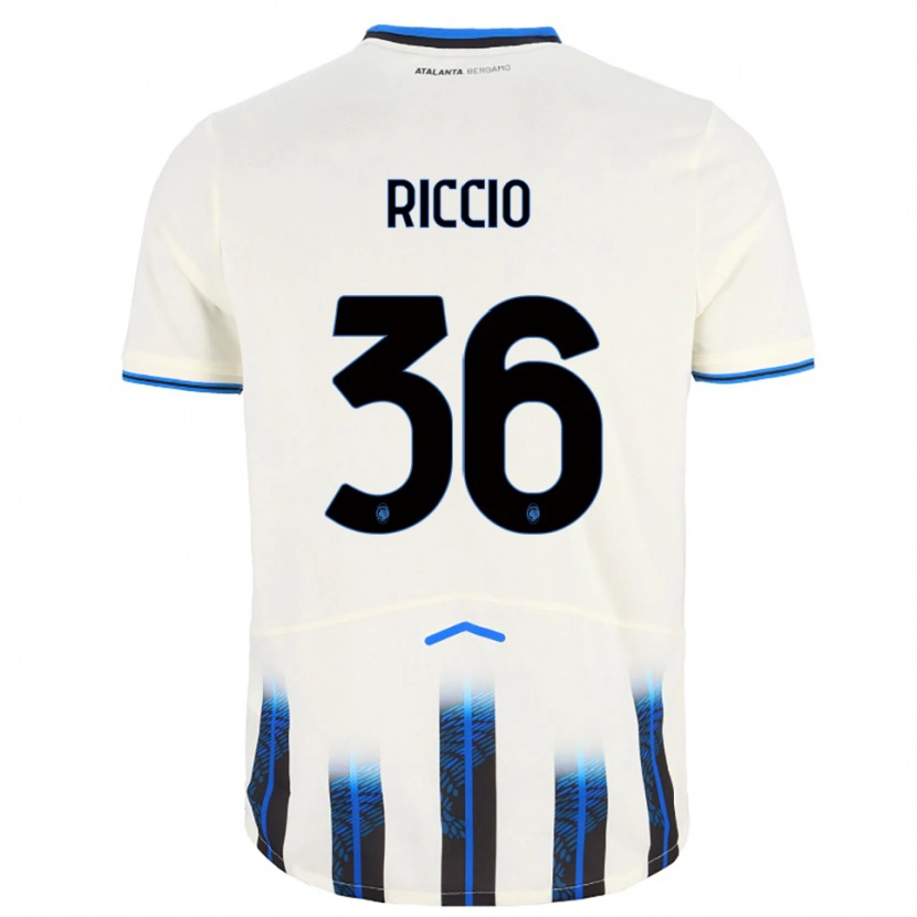 Danxen Dětské Lorenzo Riccio #36 Bílá Modrá Daleko Hráčské Dresy 2025/26 Dres