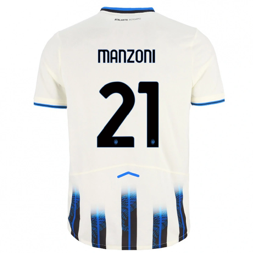Danxen Dětské Alberto Manzoni #21 Bílá Modrá Daleko Hráčské Dresy 2025/26 Dres