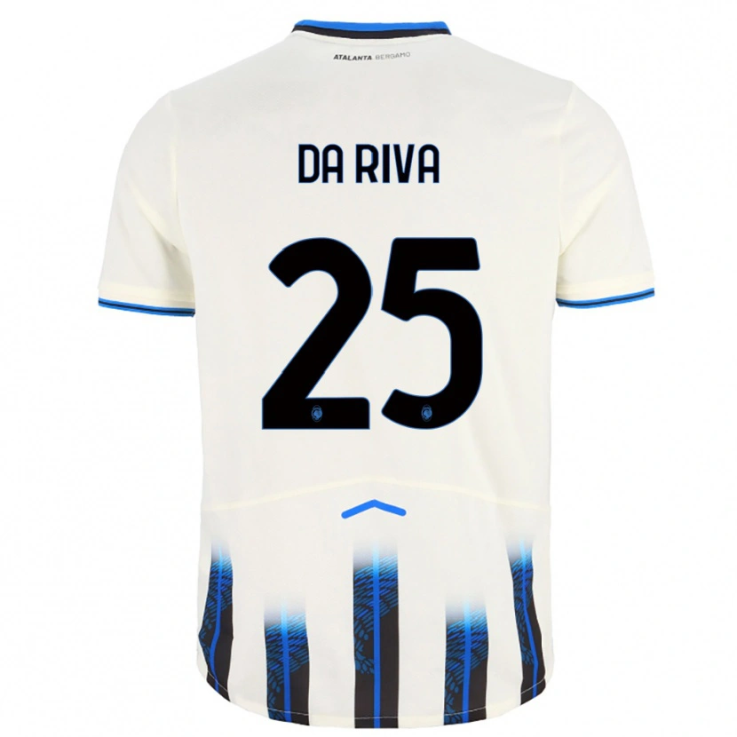 Danxen Dětské Jacopo Da Riva #25 Bílá Modrá Daleko Hráčské Dresy 2025/26 Dres