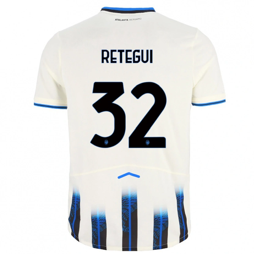 Danxen Dětské Mateo Retegui #32 Bílá Modrá Daleko Hráčské Dresy 2025/26 Dres