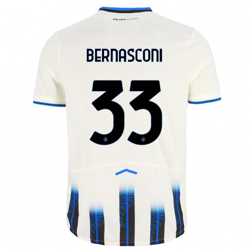 Danxen Dětské Lorenzo Bernasconi #33 Bílá Modrá Daleko Hráčské Dresy 2025/26 Dres
