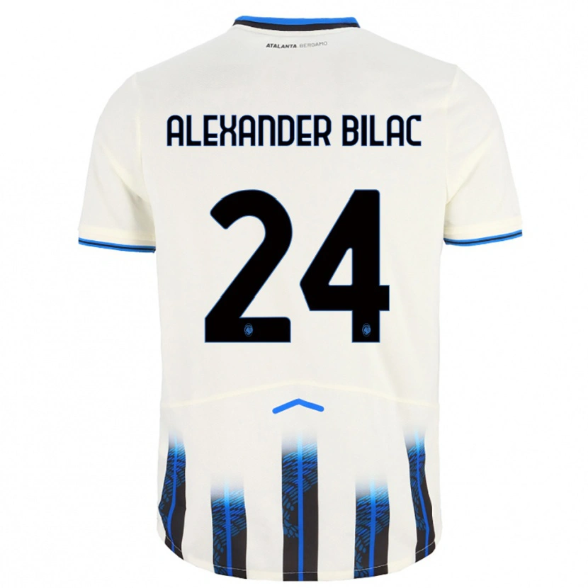 Danxen Dětské Max Bilac #24 Bílá Modrá Daleko Hráčské Dresy 2025/26 Dres