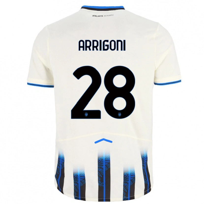Danxen Dětské Mattia Arrigoni #28 Bílá Modrá Daleko Hráčské Dresy 2025/26 Dres