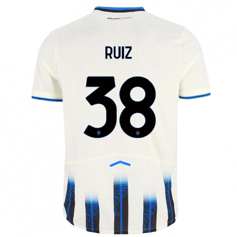 Danxen Dětské Gerard Ruiz #38 Bílá Modrá Daleko Hráčské Dresy 2025/26 Dres