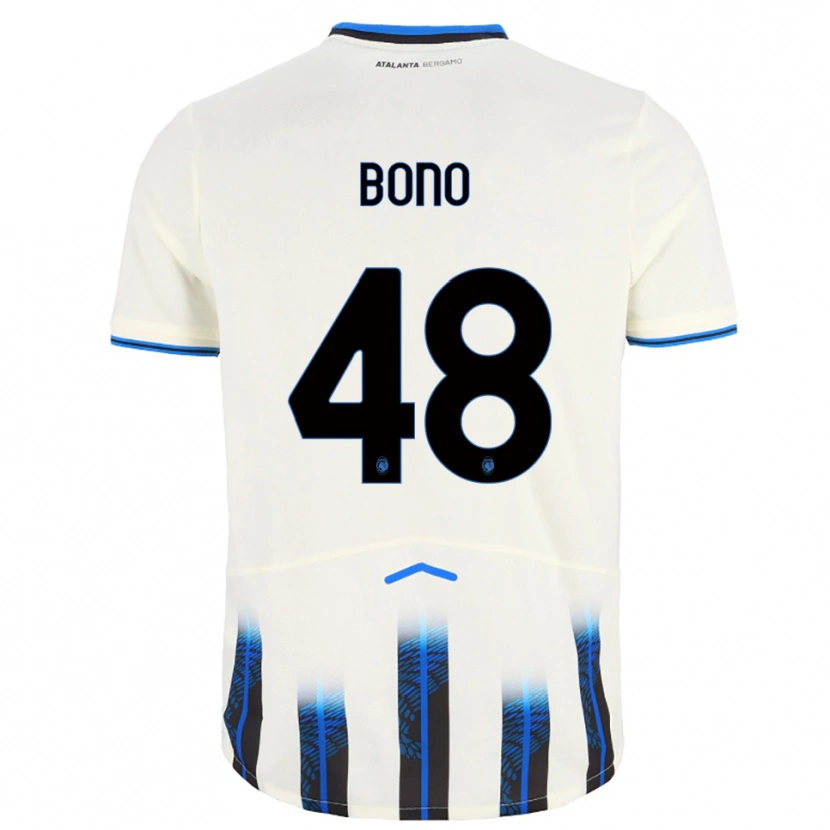 Danxen Dětské Davide Bono #48 Bílá Modrá Daleko Hráčské Dresy 2025/26 Dres
