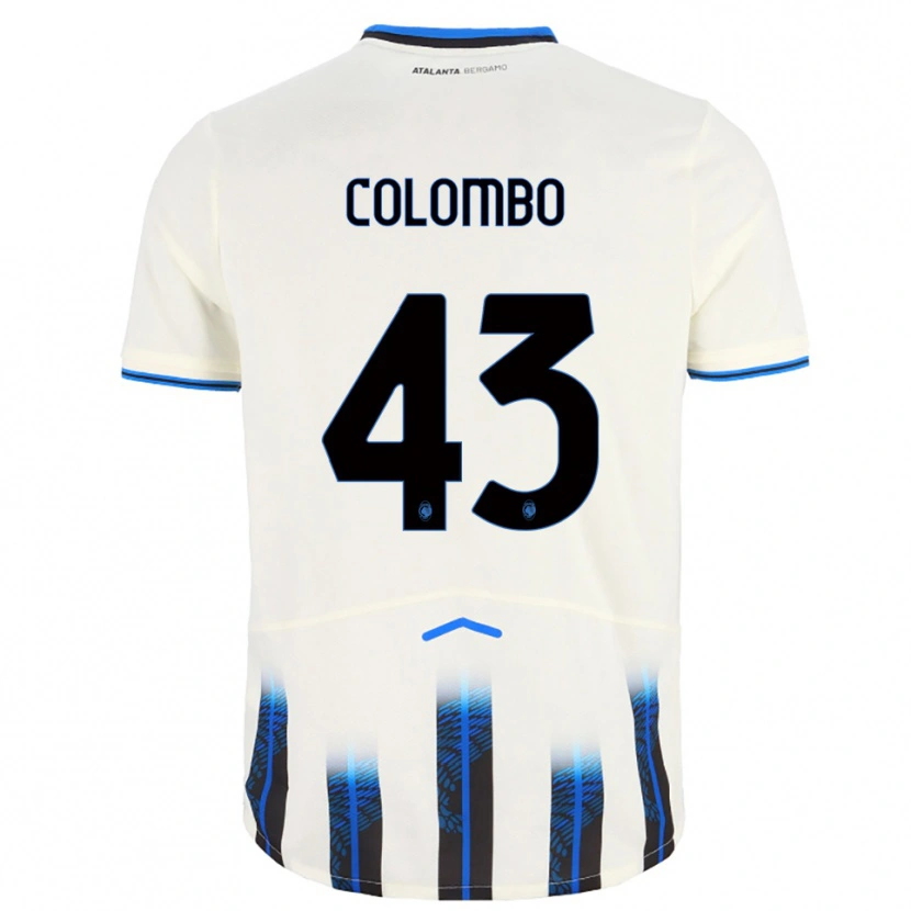 Danxen Dětské Matteo Colombo #43 Bílá Modrá Daleko Hráčské Dresy 2025/26 Dres