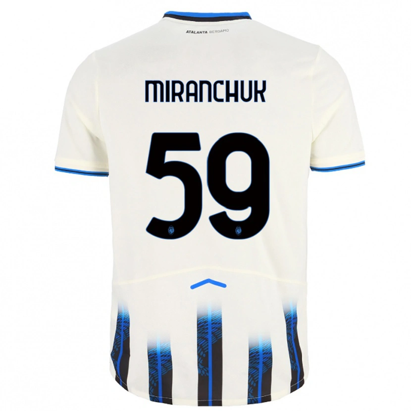 Danxen Dětské Aleksey Miranchuk #59 Bílá Modrá Daleko Hráčské Dresy 2025/26 Dres