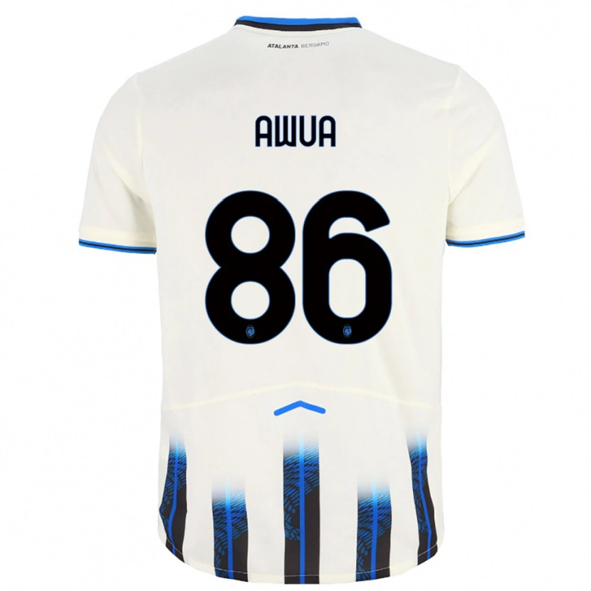 Danxen Dětské Theophilus Awua #86 Bílá Modrá Daleko Hráčské Dresy 2025/26 Dres