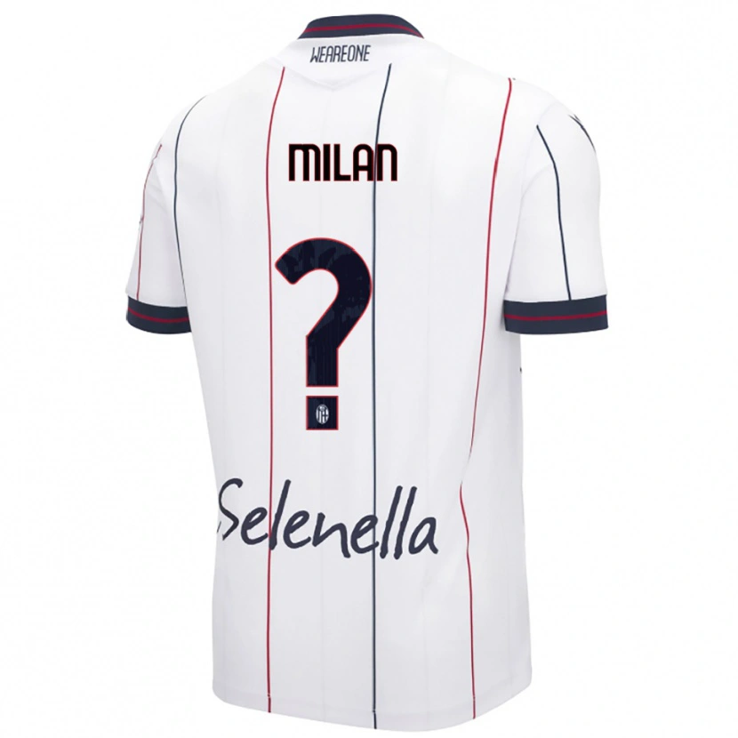 Danxen Dětské Riccardo Milan #0 Bílá Královská Modř Daleko Hráčské Dresy 2025/26 Dres