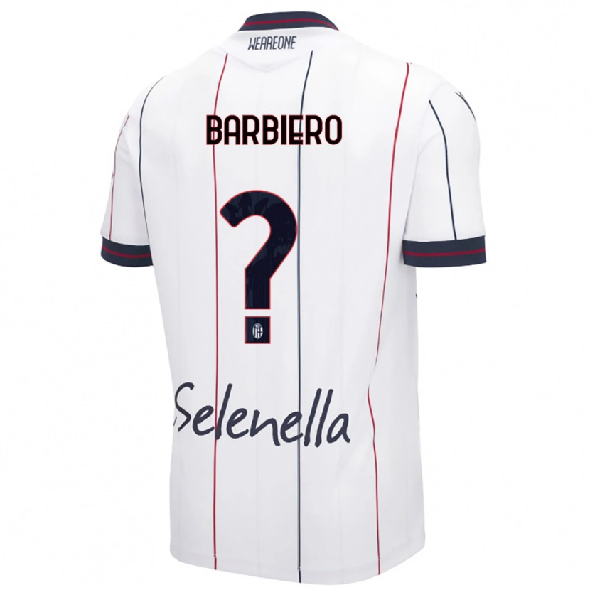 Danxen Dětské Andrea Barbiero #0 Bílá Královská Modř Daleko Hráčské Dresy 2025/26 Dres