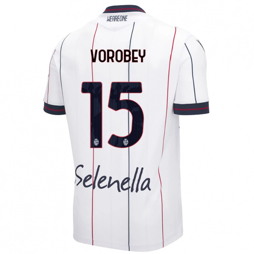 Danxen Dětské Maksym Vorobey #15 Bílá Královská Modř Daleko Hráčské Dresy 2025/26 Dres