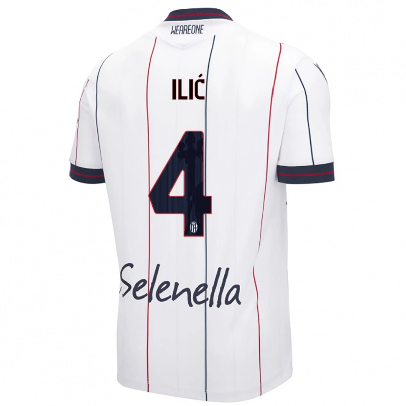 Danxen Dětské Mihajlo Ilić #4 Bílá Královská Modř Daleko Hráčské Dresy 2025/26 Dres