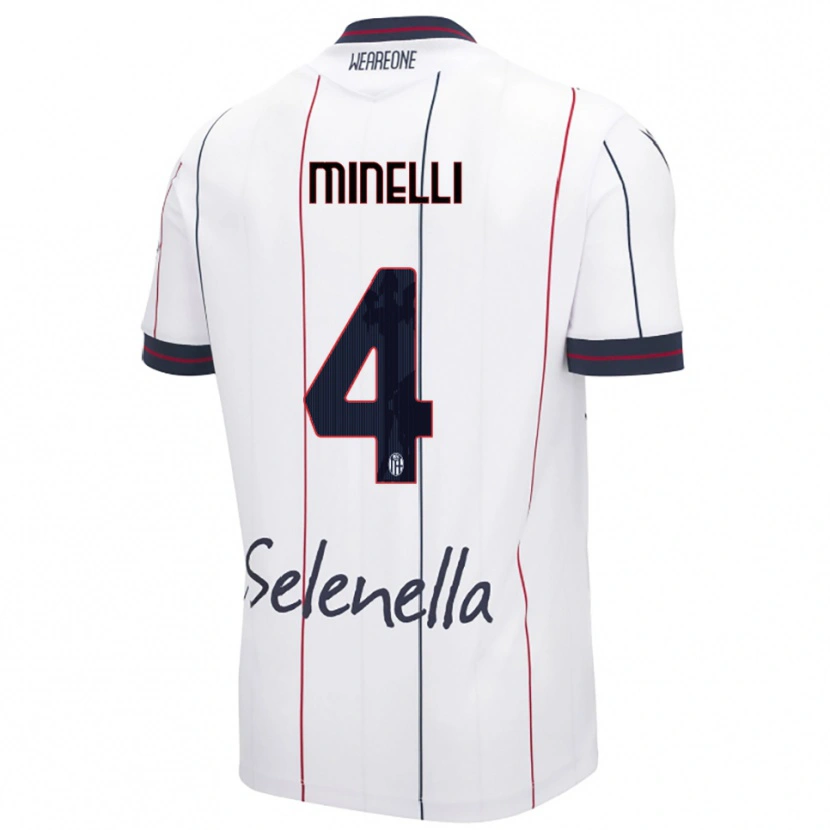 Danxen Dětské Leo Minelli #4 Bílá Královská Modř Daleko Hráčské Dresy 2025/26 Dres
