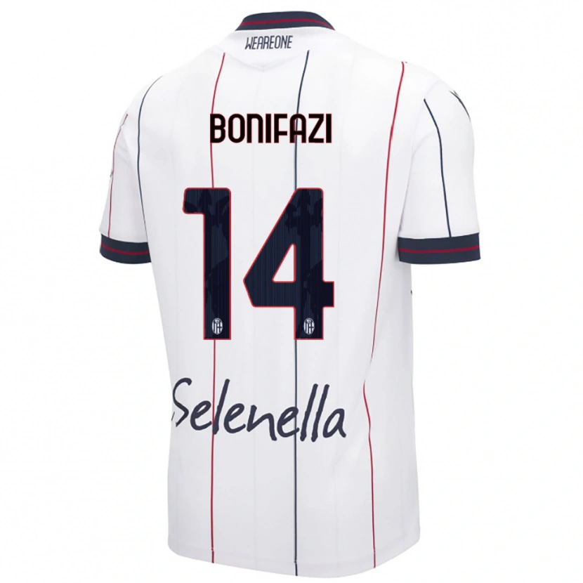 Danxen Dětské Kevin Bonifazi #14 Bílá Královská Modř Daleko Hráčské Dresy 2025/26 Dres