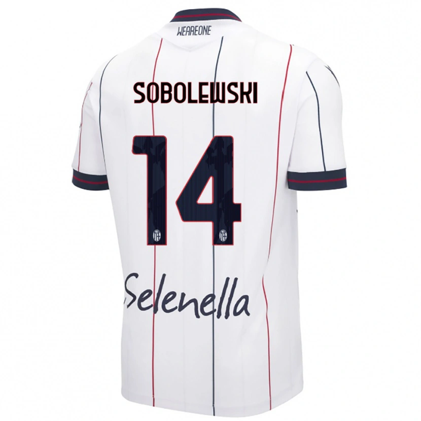 Danxen Dětské Konrad Sobolewski #14 Bílá Královská Modř Daleko Hráčské Dresy 2025/26 Dres