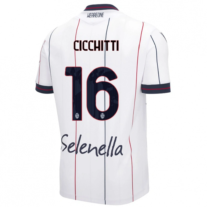 Danxen Dětské Sebastiano Cicchitti #16 Bílá Královská Modř Daleko Hráčské Dresy 2025/26 Dres
