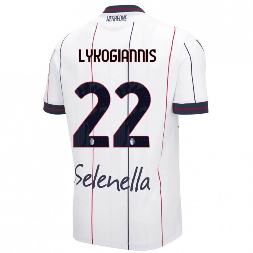 Danxen Dětské Charalampos Lykogiannis #22 Bílá Královská Modř Daleko Hráčské Dresy 2025/26 Dres