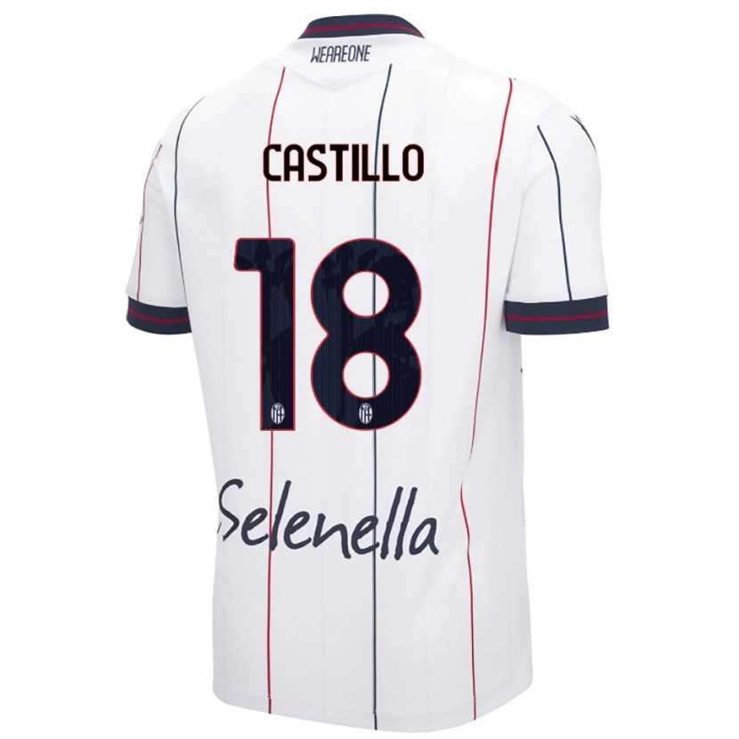 Danxen Dětské Tomas Castillo #18 Bílá Královská Modř Daleko Hráčské Dresy 2025/26 Dres